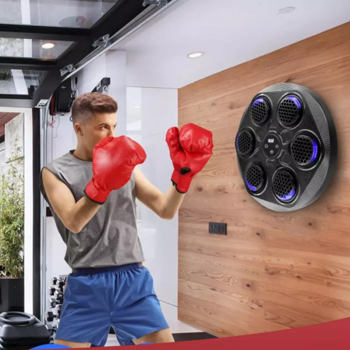 Macchina da Boxe Musicale a Parete con Bluetooth e Guanti | Allenamento per Bambini e Adulti