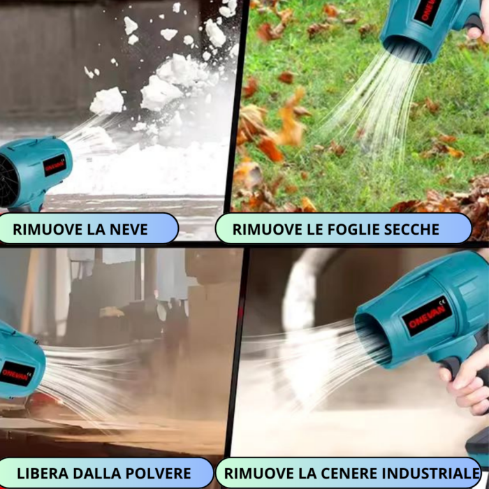 Soffiatore Senza Fili Doppia Batteria 68V Turbo Ventola Portatile con Valigetta Ventilatore a Getto per Foglie, Polvere, Cenere