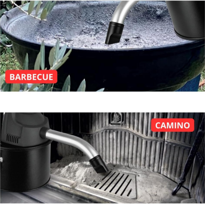 Aspiracenere 4L 600W Portatile con Maniglia, Aspiratore per Pulizia di Stufe a Pellet, BBQ, Camini + Accessori