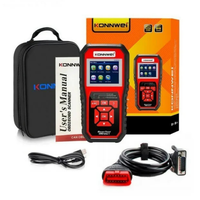 Tester OBD2 II Scanner KW850 Lettore Codice Diagnostica Centralina Auto, Lingua Italiana