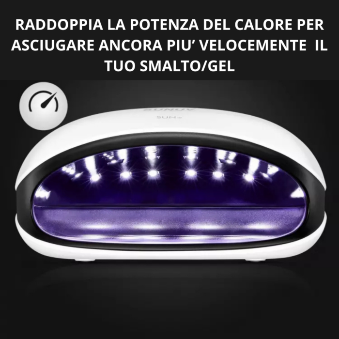 Lampada LED per Unghie UV 48W Asciugatrice per Gel, Manicure, Semipermanente con Timer, Display LCD, Sensore, Fornetto