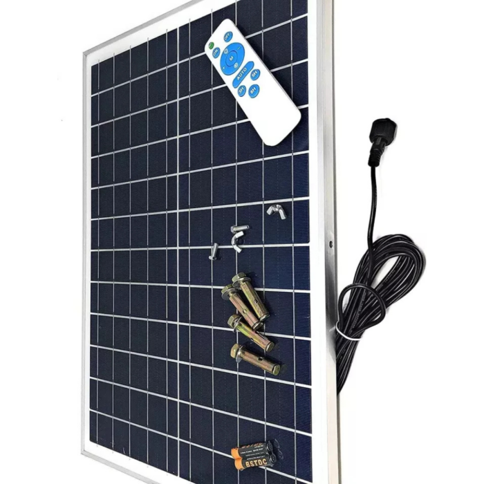 Faro LED 5000W Slim a Ricarica Solare | Pannello Crepuscolare, Luce Bianca IP66