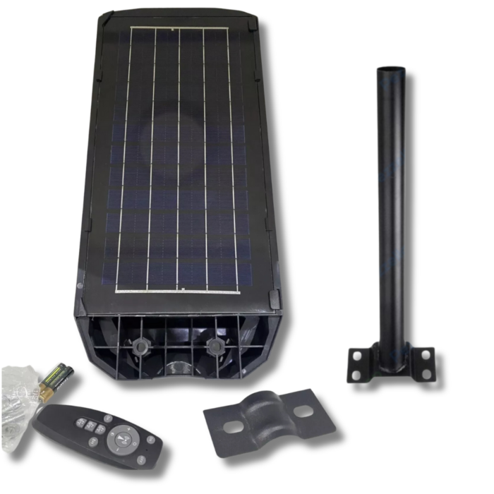Lampione Stradale LED 400W Con Pannello Solare, Sensore Crepuscolare e Telecomando