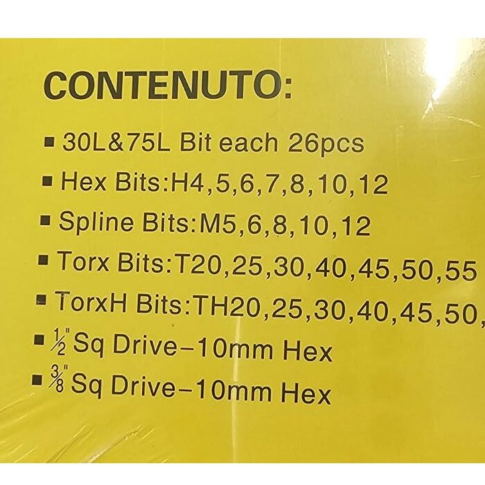 Kit Chiavi Torx Professionali 54 Pezzi | Esagonali, Mille Righe Anti Spanatura