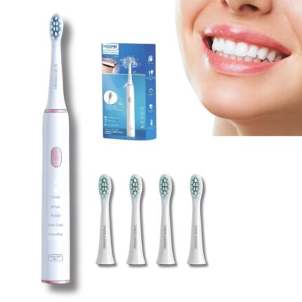 Spazzolino Elettrico Sonico Ricaricabile 5 Modalità Pulizia Denti