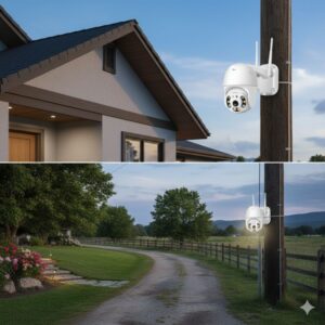 Telecamera PTZ 4K WiFi 5GHz IP67 | IP Camera Esterna con Audio Bidirezionale Telecamera PTZ 4K WiFi 5GHz IP67