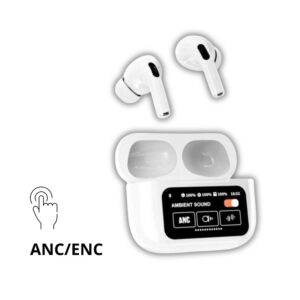 Auricolari Bluetooth 5.4 Smart Touch con Display LED | ANC ENC Wireless iOS Android Cuffie Bluetooth Smart Touch con Display LED ANC ENC