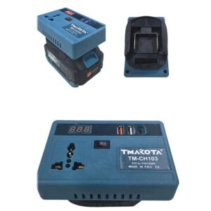 Inverter Portatile 21V con Presa AC 220V | 2 USB + Type-C per Batterie Utensili Inverter Portatile 21V con Presa AC 220V | 2 USB + Type-C per Batterie Utensili