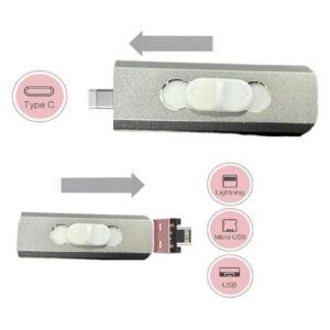 Chiavetta Pen Drive FlashDrive 128GB 4 in 1 USB | iPhone iOS Android Type-C Chiavetta Pen Drive FlashDrive 128GB 4 in 1 USB | iPhone iOS Android Type-C