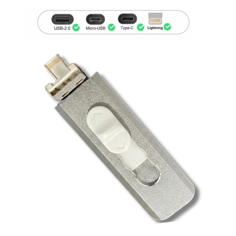 Pezzellashop Offerte Online Su Elettronica, Casa e Fai Da Te Chiavetta-Pen-Drive-FlashDrive-128GB-4-in-1-USB