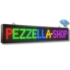 Insegna LED Programmabile WiFi RGB 100x20 cm | Scritta Scorrevole Full Color Insegna LED Programmabile WiFi RGB 100x20 cm | Scritta Scorrevole Full Color