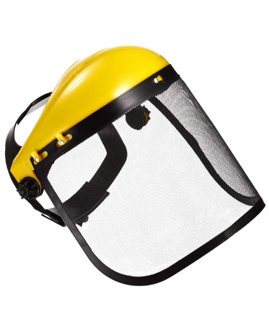 1792025YELLOW-2.jpg Visiera Rete Regolabile Maschera Protettiva Decespugliatore