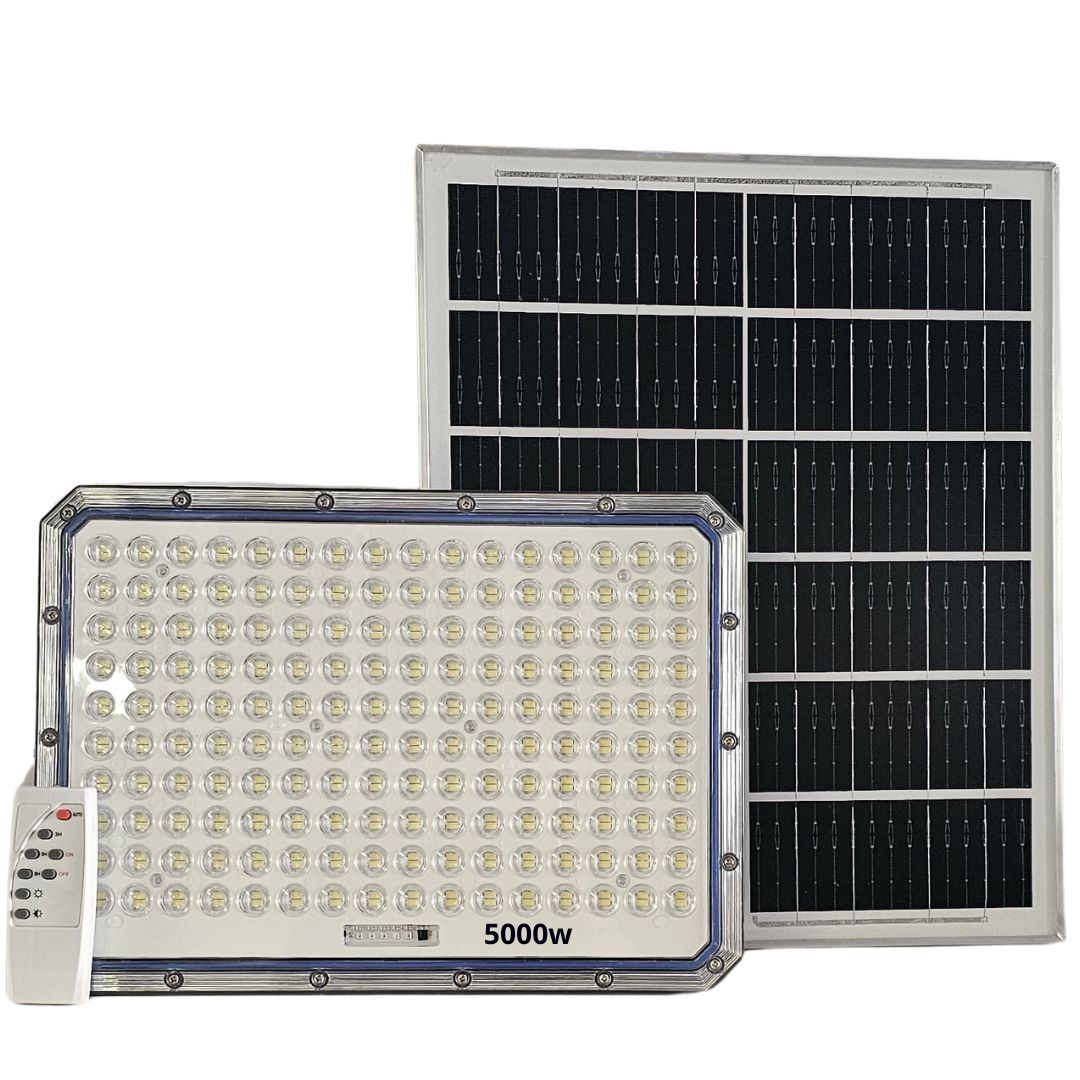 57-10.jpg Faro LED 5000W Slim a Ricarica Solare | Pannello Crepuscolare, Luce Bianca IP66
