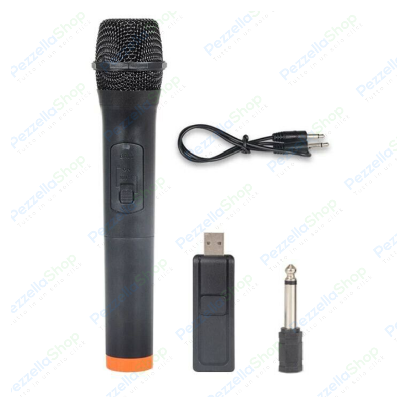 57-272.png Microfono 2 in 1 - Senza Fili Wireless o con Filo, Ricevitore USB Professionale