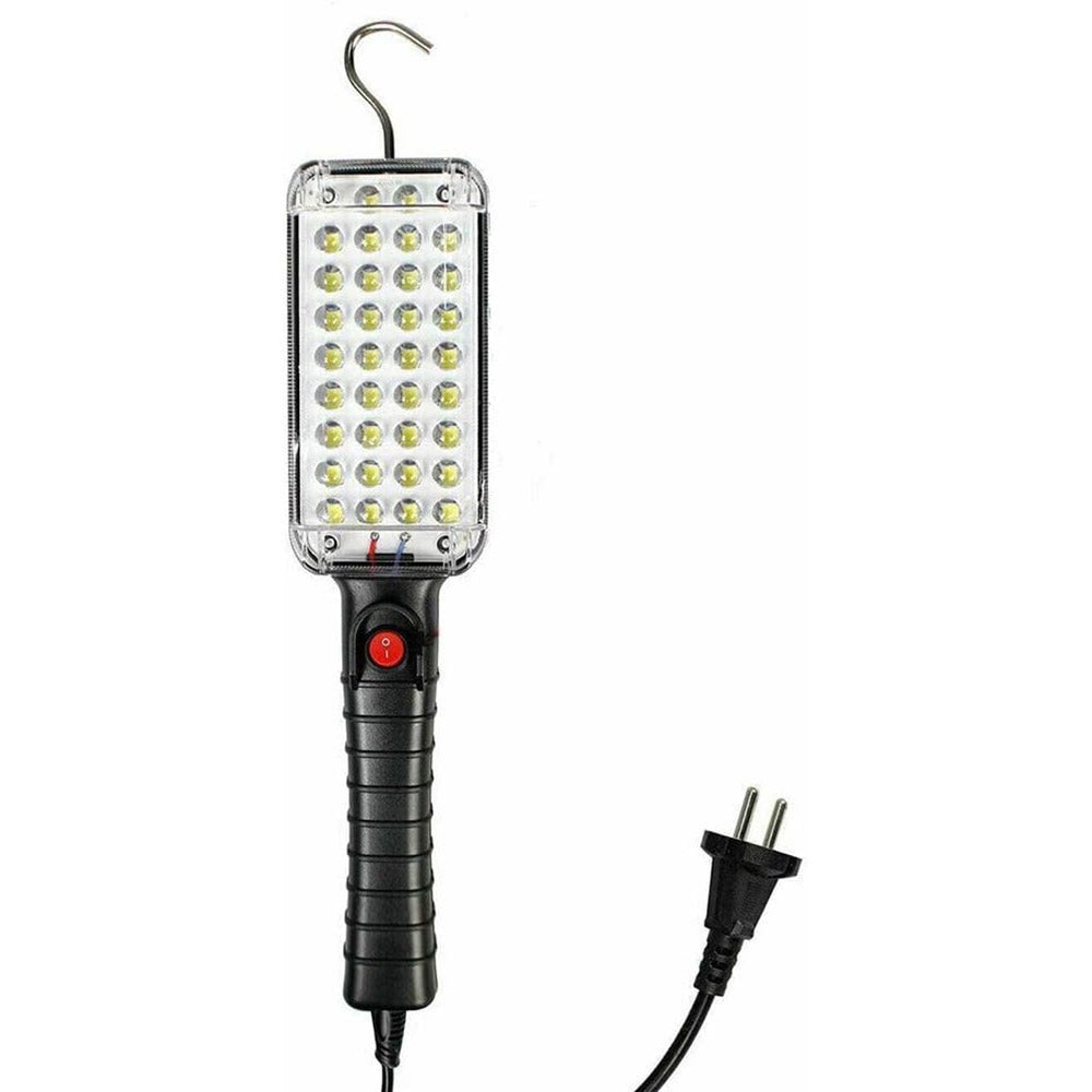 57-283.jpg Torcia LED 34W con Gancio e Magnete da Lavoro, Presa Shuko per Emergenza Riparazioni