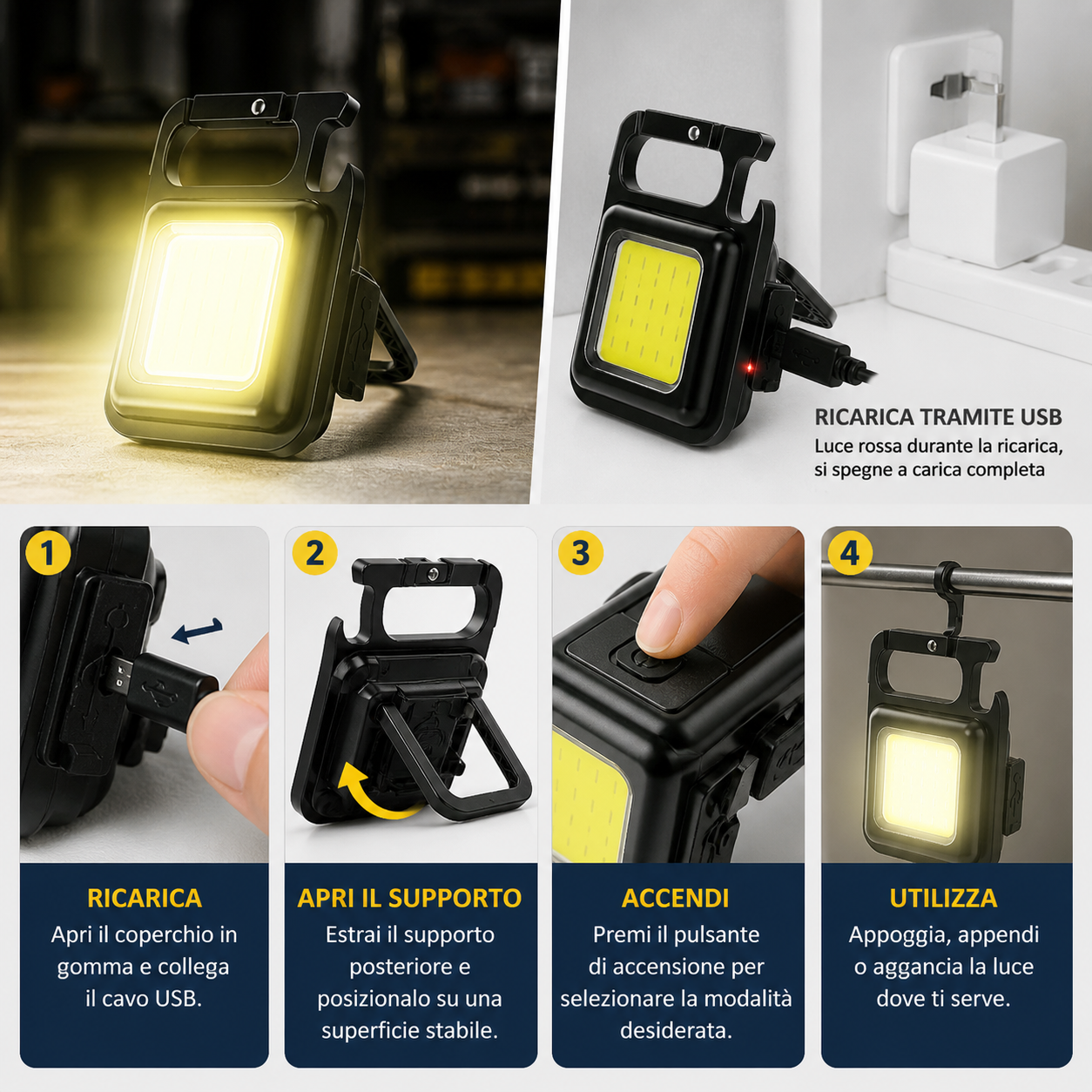 57-378.png Torcia LED 3IN1 Portachiavi Calamitata Apribottiglia