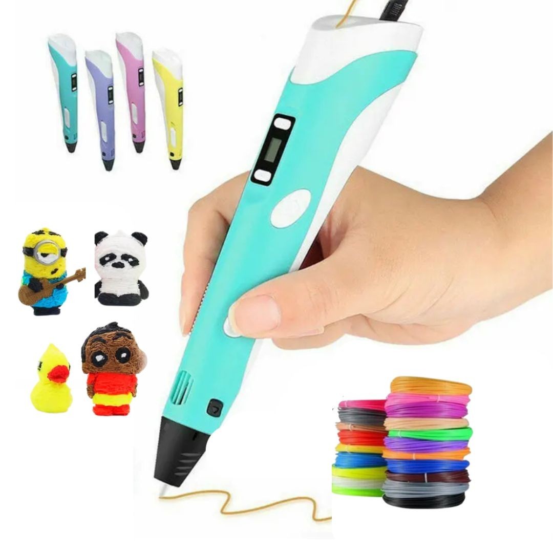 57-429.jpg Penna Stampa 3D USB 5V Filamenti Colorati Disegni Kit Bambini Adulti Completo