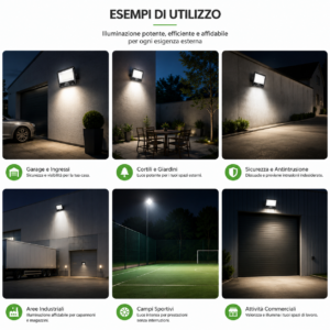 Faro LED Solare 3000W IP67 con Pannello Fotovoltaico | Luce Calda e Fredda 4000K/8000K Faro LED Solare 3000W IP67 con Pannello Fotovoltaico | Luce Calda e Fredda 4000K/8000K