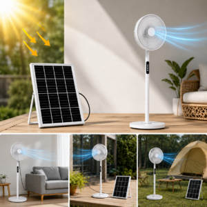 Ventilatore Solare da Pavimento con Pannello Fotovoltaico | Per Casa, Camper e Outdoor Ventilatore Solare da Pavimento con Pannello Fotovoltaico | Per Casa, Camper e Outdoor