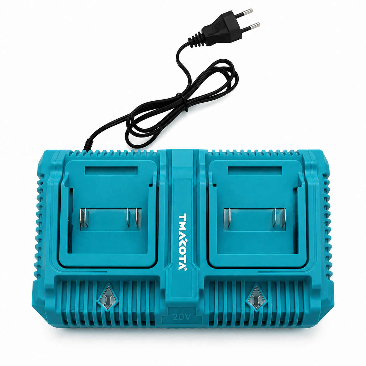 double charge 1 Caricabatterie Doppio 20V per Batterie Utensili | Ricarica Rapida Dual Slot