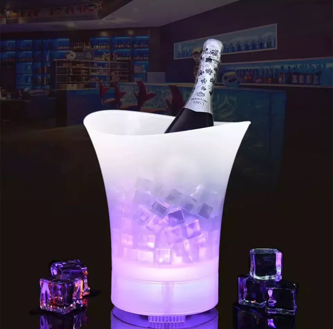 1-12.jpg Secchiello Ghiaccio LED Bluetooth 7L Cassa Party Champagne RGB