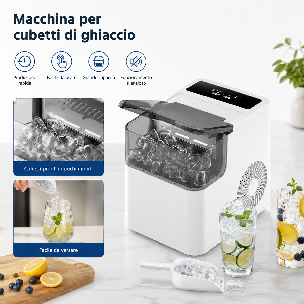 ChatGPT Image 10 giu 2026, 12_36_16 Macchina per Ghiaccio 12Kg/24H Portatile da Bancone Casa Ufficio