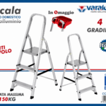 Scala 4 Gradini Varalux Alluminio 150kg Made in Italy