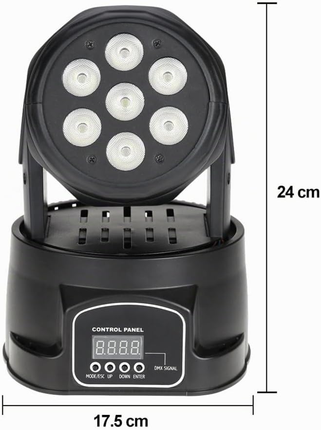 Proiettore Mobile LED RGB Rotante per Discoteca DJ Proiettore Testa Mobile LED RGB Rotante per Discoteca DJ