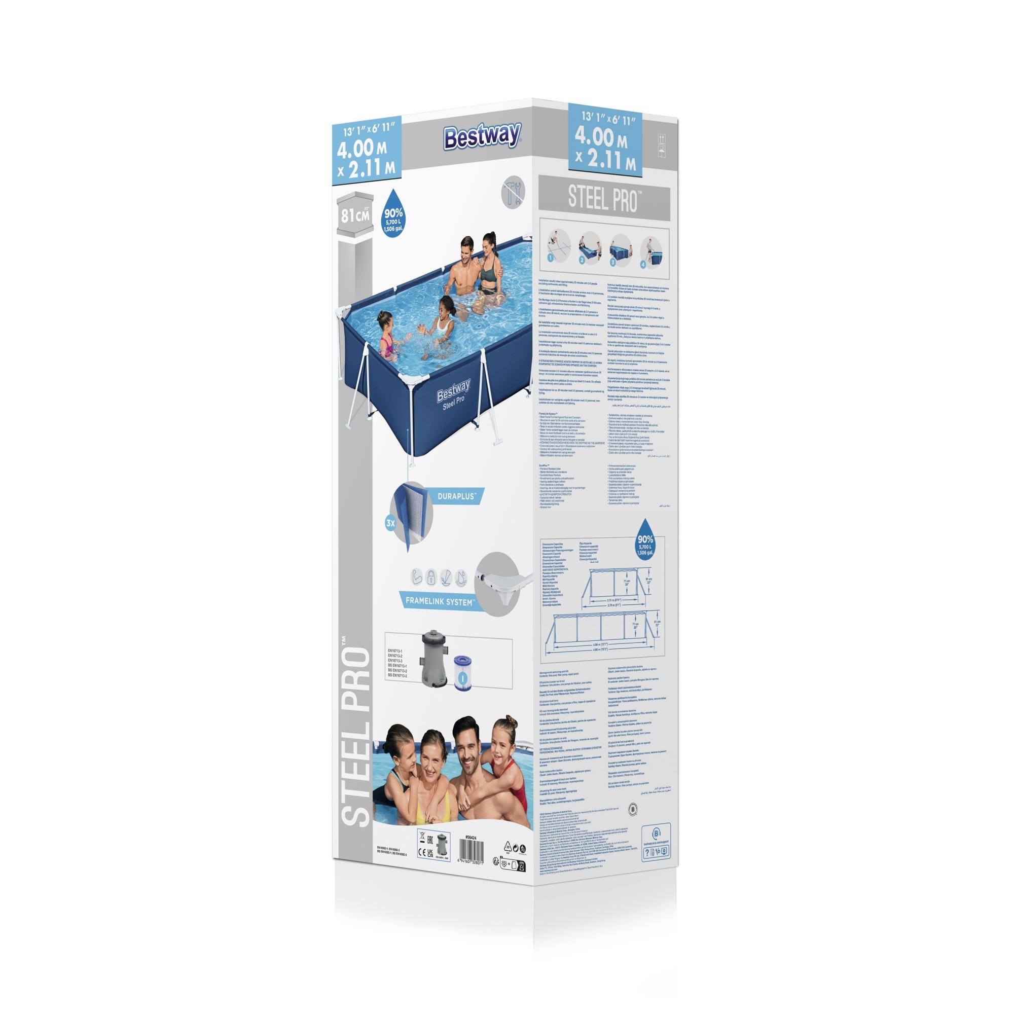 cd748a3a-6d6b-4167-9eeb-be4f3bc4620e.jpg Piscina Fuori Terra Bestway Steel Pro 400x211x81cm Rettangolare