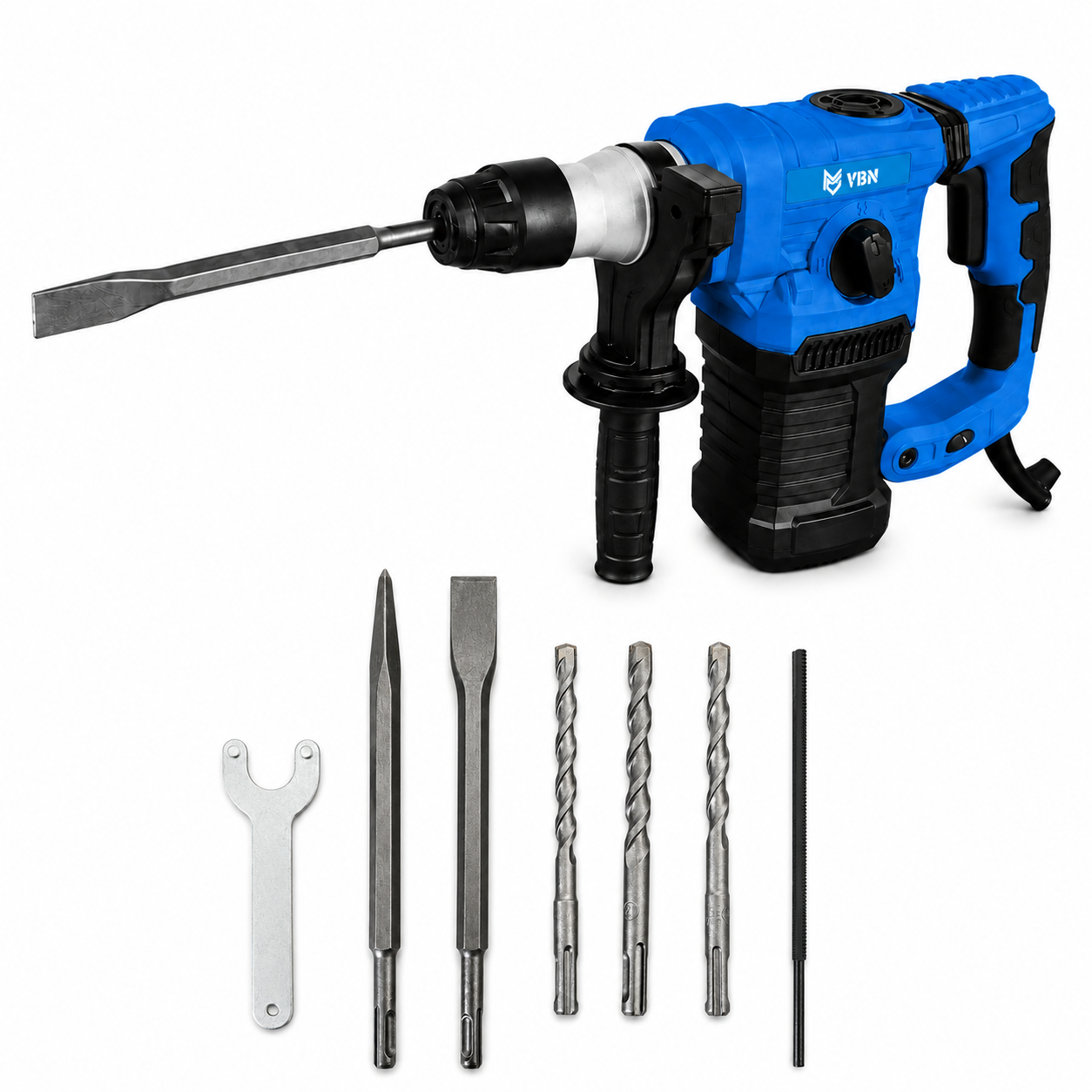 Martello Demolitore 3000W SDS Plus con Valigetta e Accessori Martello Demolitore 3000W SDS Plus con Valigetta e Accessori