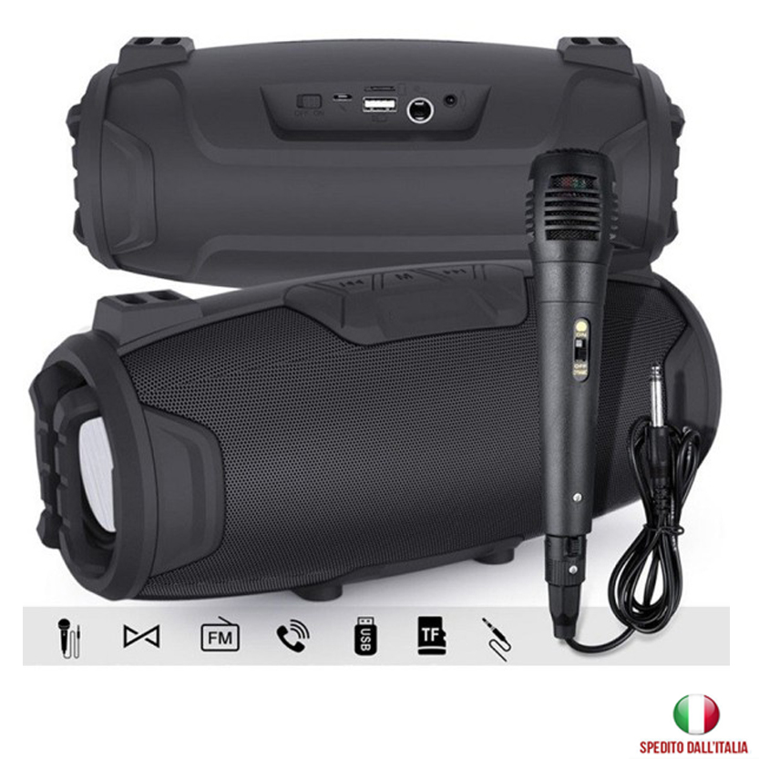 00OK-48.jpg Cassa Speaker Bluetooth Karaoke Portatile Con Microfono