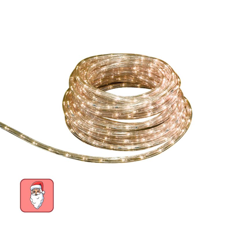 5260134.jpg Tubo Luminoso LED 10m 180 LED Bianco Caldo 8 Giochi IP44