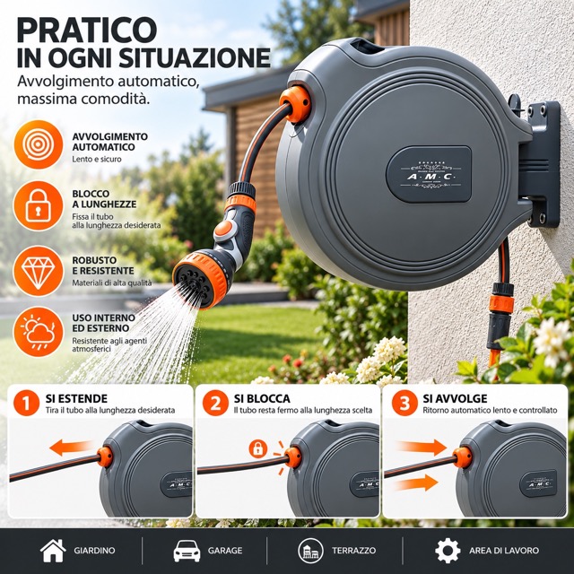 592026703-2.jpeg Avvolgitubo Automatico da Parete 15m PVC Lancia AMC
