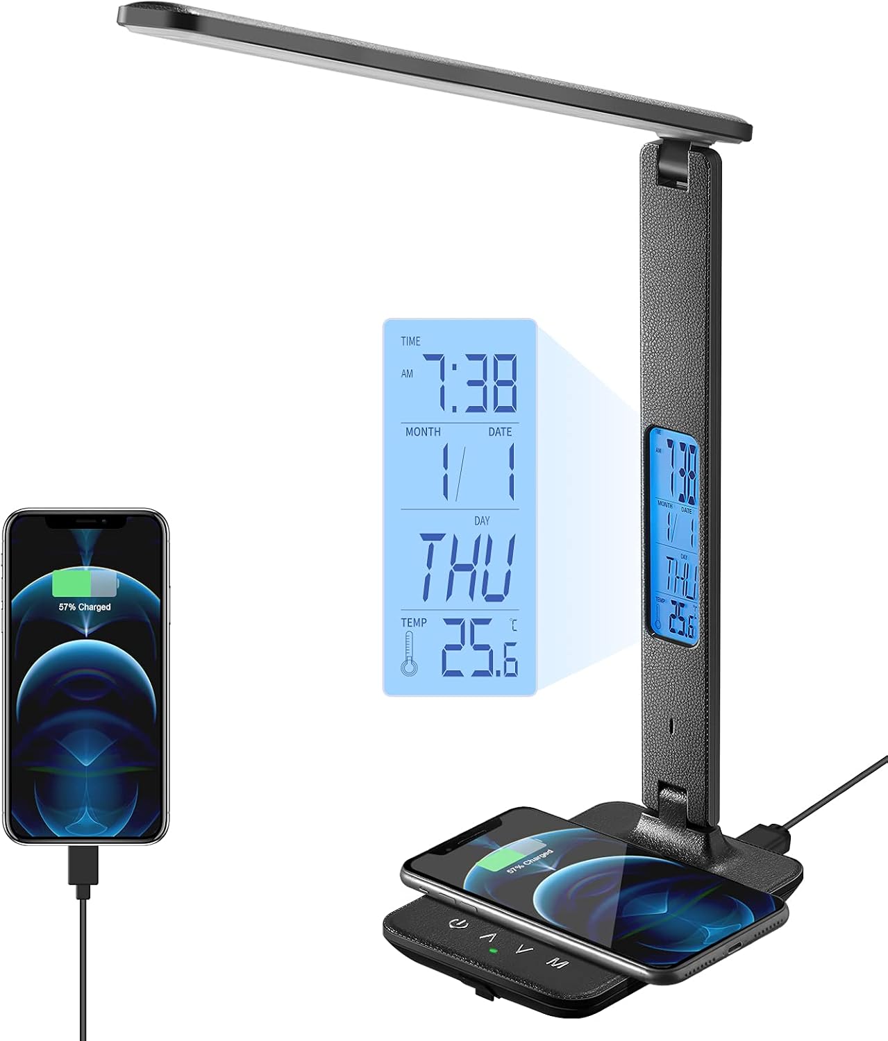 61PrwBpS49S._AC_SL1500_ Lampada Scrivania LED Touch Pieghevole con Ricarica Wireless