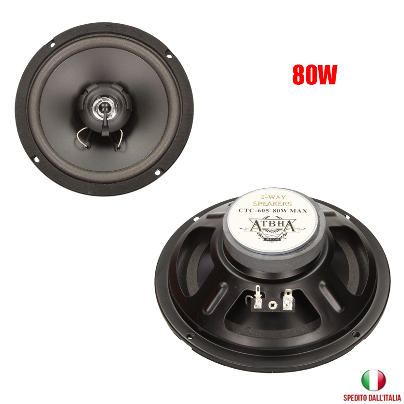 BOX-INSERZIONI-2021-NO-LOGOA1228-1.jpg Altoparlante Auto 16 Cm 80W Max 4 Ohm Woofer Singolo