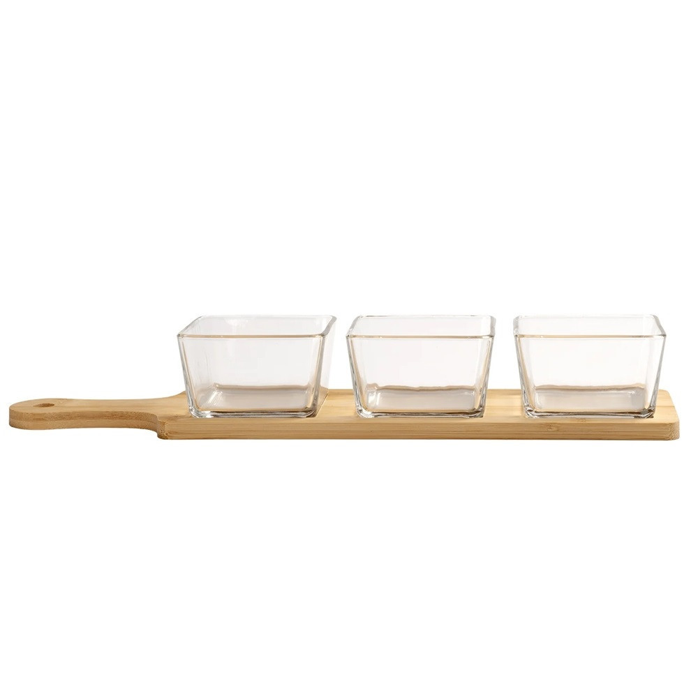 antipastiera-con-3-ciotole-in-vetro-vassoio-base-in-bamboo-40x10cm-per-salse-finger-food.jpg Antipastiera Con 3 Ciotole In Vetro E Base Bamboo 40X10