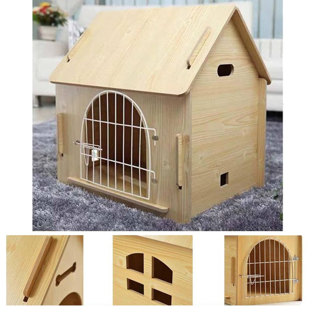 cuccia-in-legno-mdf-per-cani-piccola-media-taglia-a-forma-di-casetta-51x40x52cm.jpg Cuccia A Casetta In Legno MDF Per Cani Piccoli E Medi 51x40x52 cm