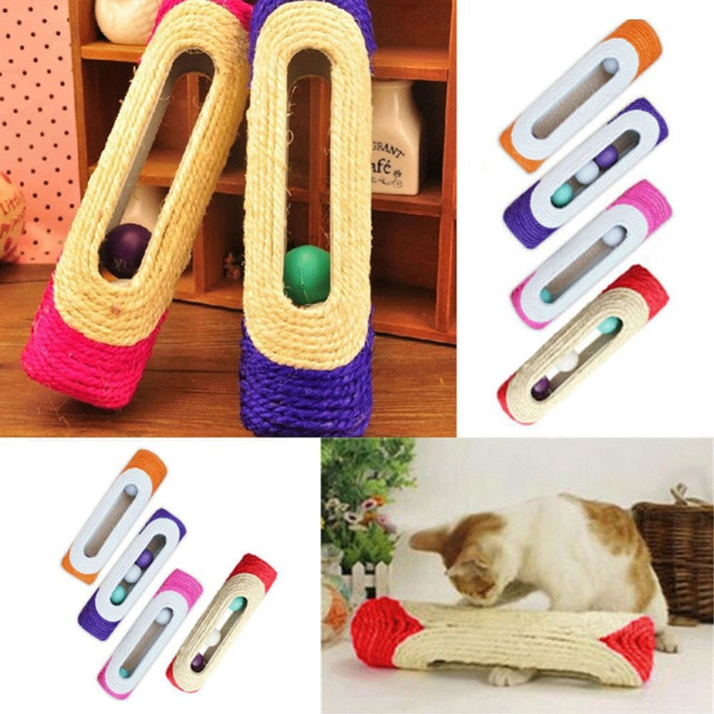 rullo-in-sisal-tiragraffi-29-x-75-cm-con-palline-sonore-gioco-per-gatti.jpg Rullo Tiragraffi In Sisal Per Gatto Con 3 Palline Sonore