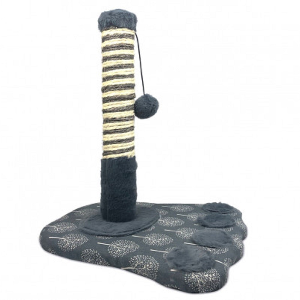 tiragraffi-nobleza-zampetta-36-x-36-x-40-cm-grigio-con-colonna-in-sisal-e-pallina.jpg Tiragraffi Gatto Con Colonna Sisal E Pallina 40cm Grigio