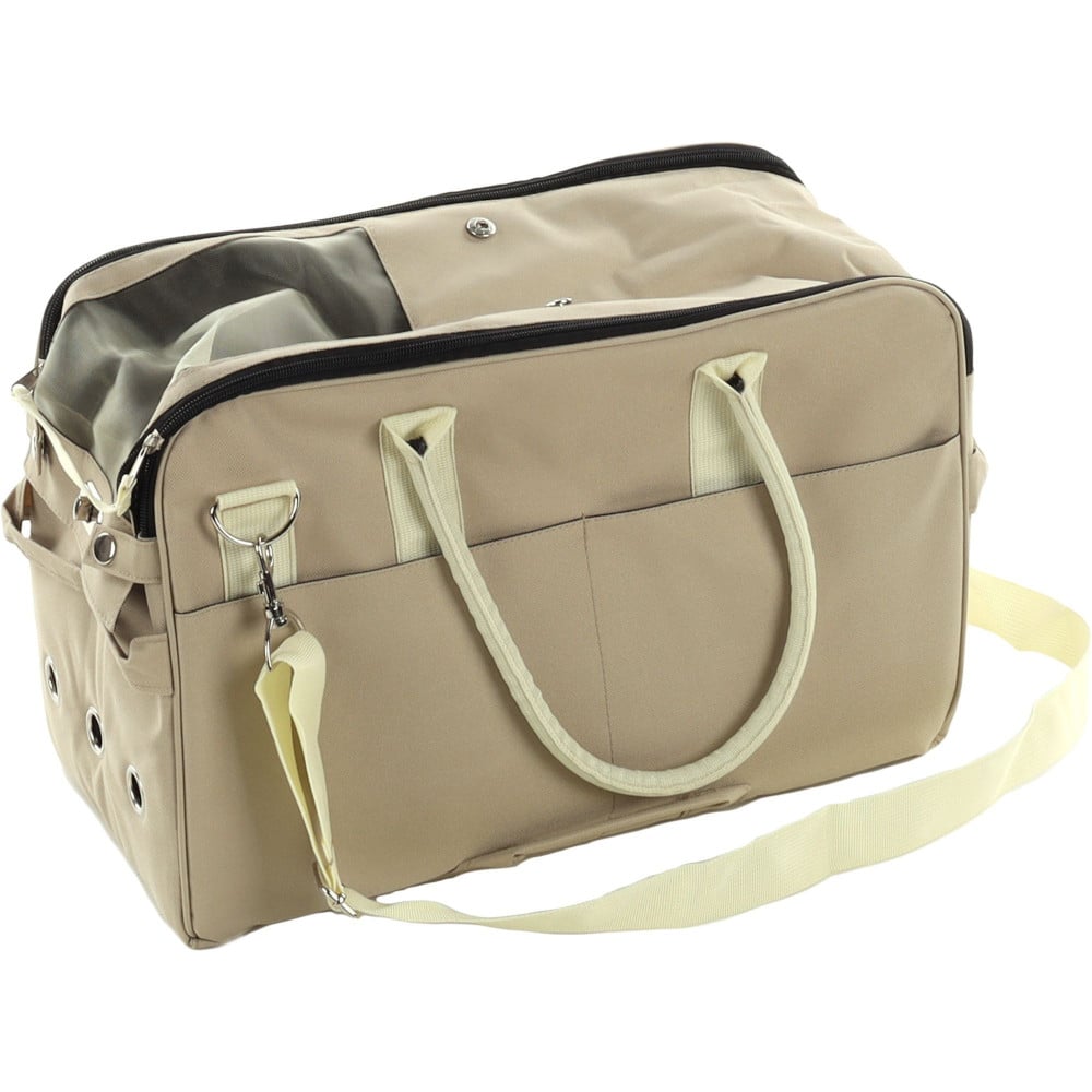 trasportino-a-borsa-per-cane-gatto-animali-domestici-doppia-con-zip-45x21x30cm.jpg Trasportino Borsa Per Cane E Gatto Con Zip 45X21X30