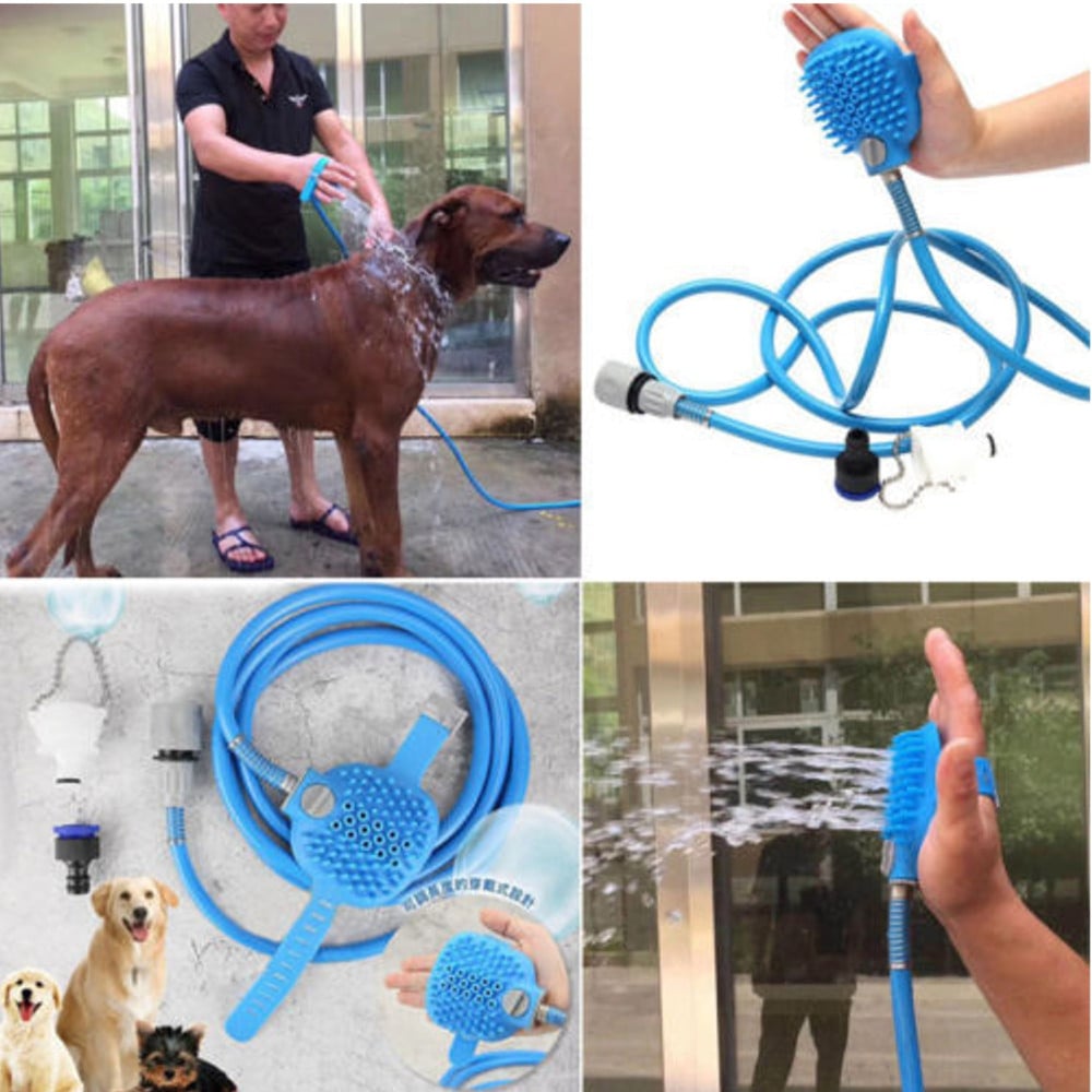 tubo-acqua-doccia-bagno-bagnetto-lavaggio-cani-animali-domestici.jpg Tubo Doccia Per Cani Con Regolatore Pressione