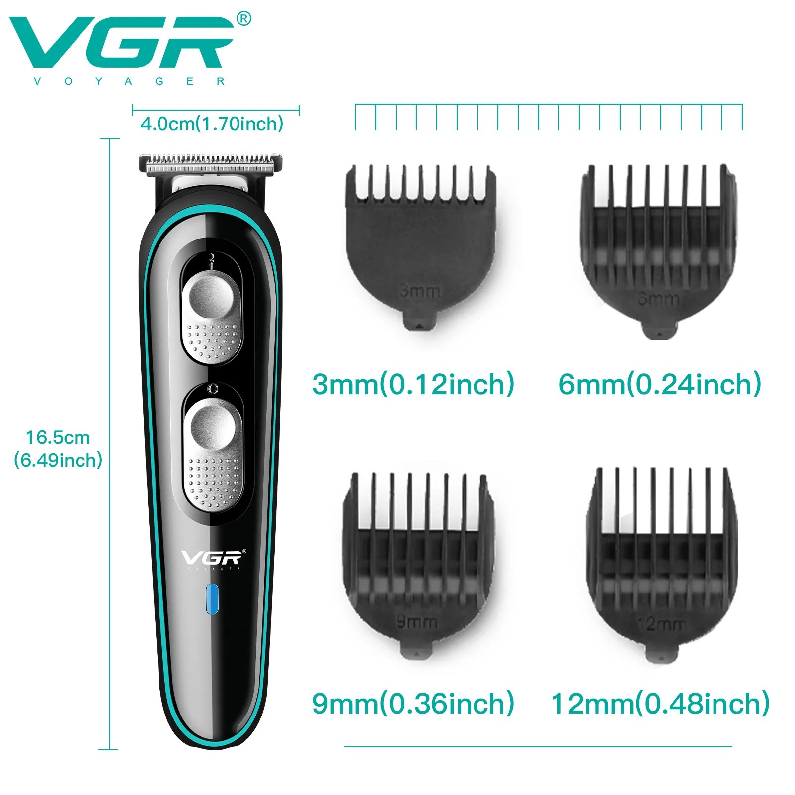 v-055-2.jpg Tagliacapelli e Tagliabarba Professionale Ricaricabile USB VGR V-055