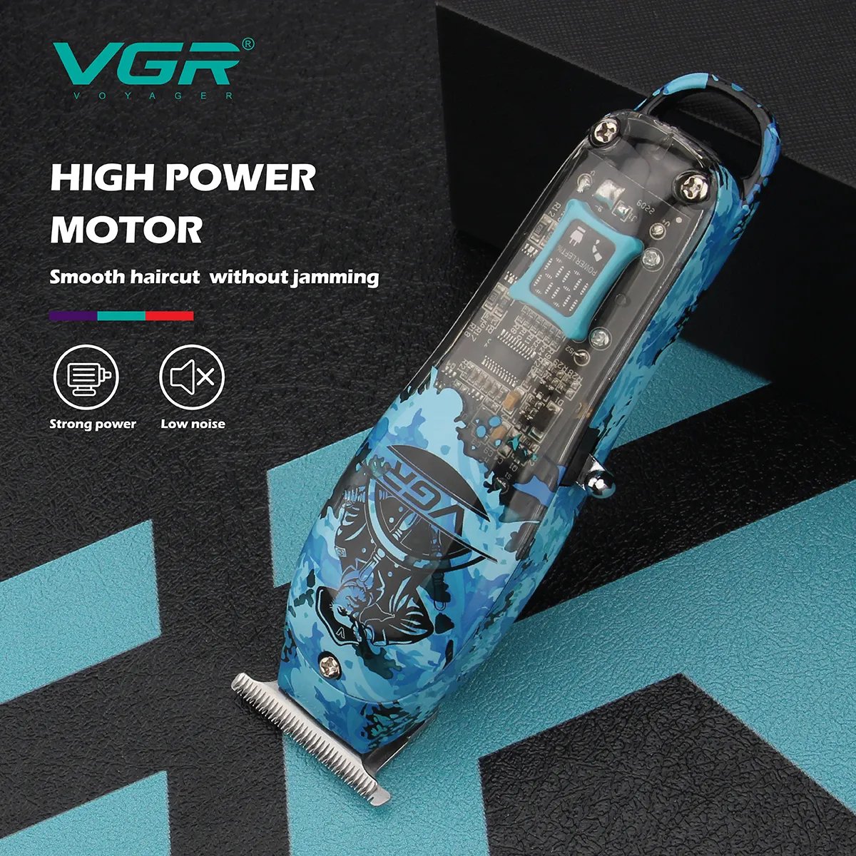 v-923-5.jpg Rifinitore Barba Cordless VGR V-923 Display LED 150min