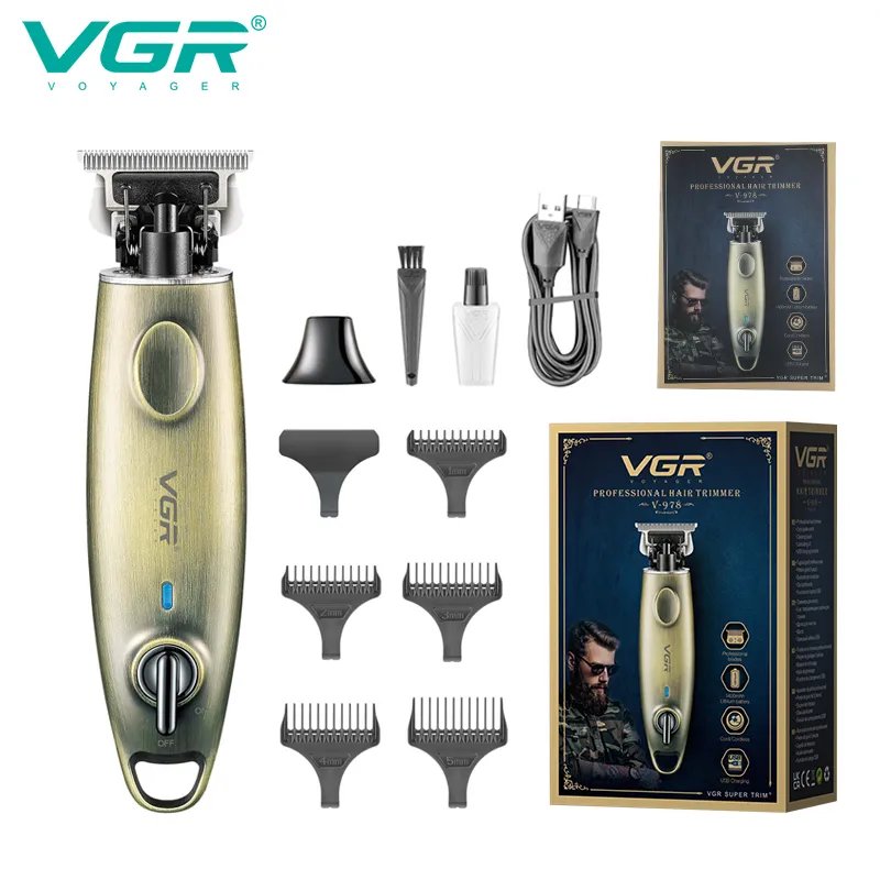 v-978-2.jpg Rifinitore Barba e Capelli VGR V-978 Cordless 5 Pettini USB