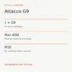 Applique GS-E78: attacco 1&times;G9, massimo 40W, IP20 e lampadina non inclusa