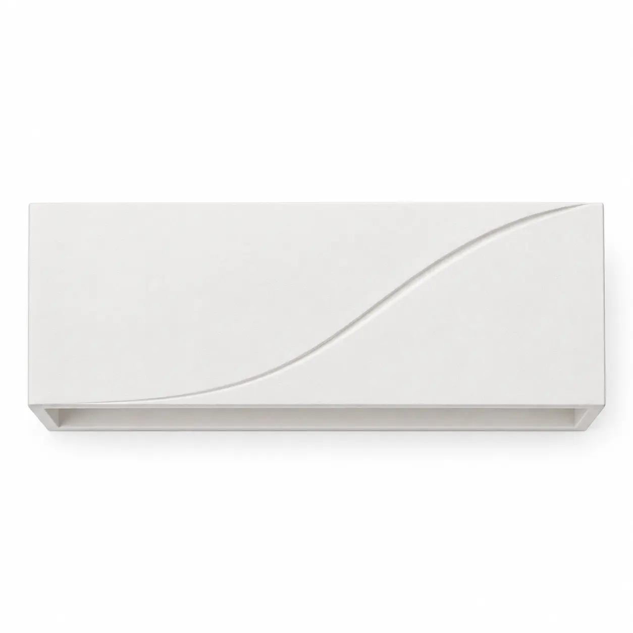 Applique Univers GS-E78 Bianca Applique in gesso bianco Univers GS-E78 con decorazione curva sul frontale